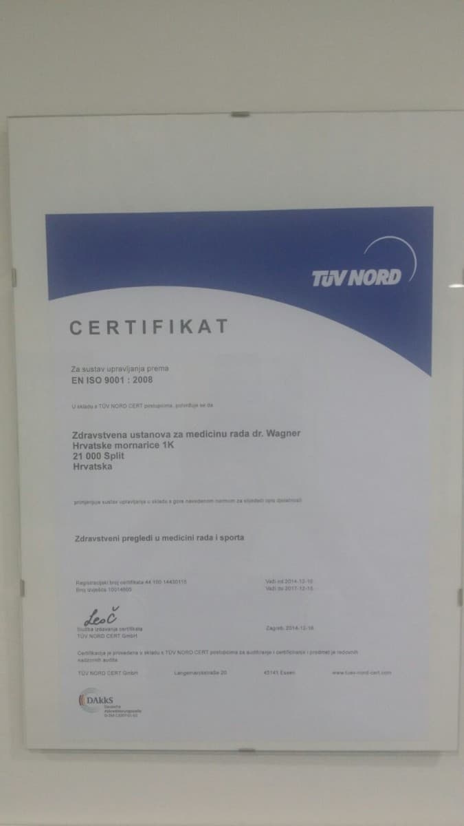 Oprema za testiranje vida na medicinskim pregledima